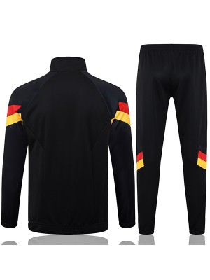 Germany jacket football sportswear tracksuit full zipper men's black training kit outdoor soccer coat 2024-2025