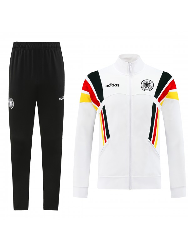 Germany jacket football sportswear tracksuit full zipper men's training kit white outdoor uniform soccer coat 2024-2025