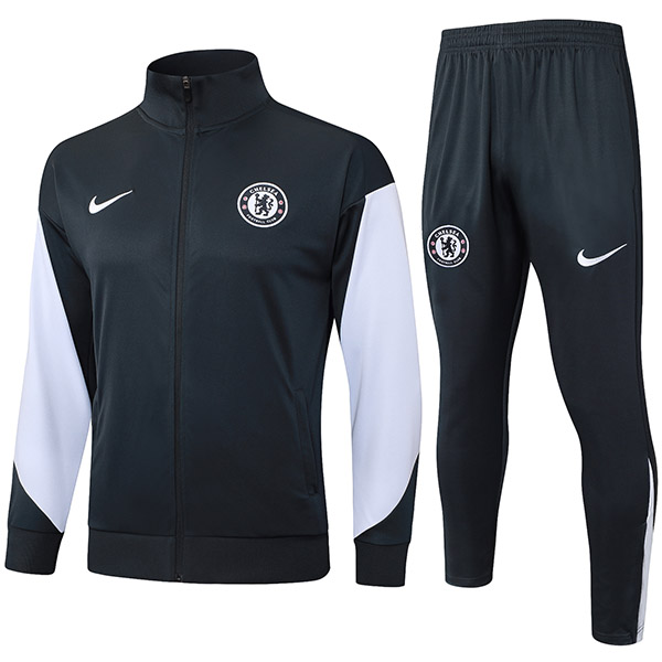 Inter Milan veste de football survêtement de sport fermeture éclair complète uniforme pour homme gris et blanc kit d'entraînement manteau de football extérieur 2025-2026