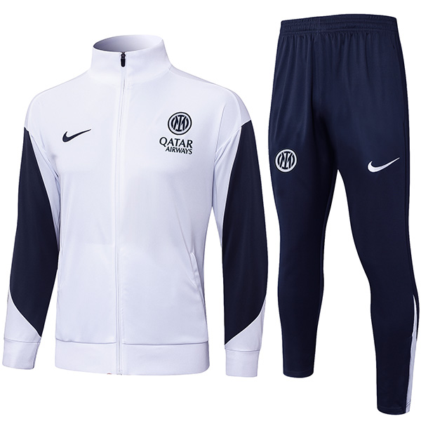 Inter Milan veste de footballsportswear blanc survêtement full zip homme kit d'entraînement extérieur uniforme football manteau 2025-2026