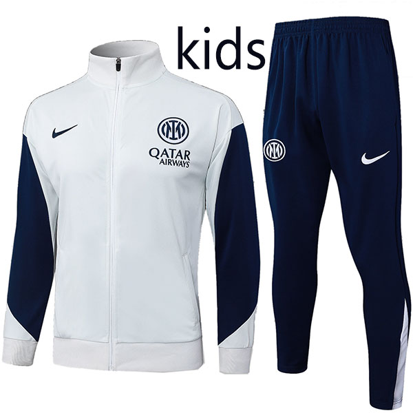 Inter milan jacket tracksuit kids youth training teal uniform children kit 2025-2026