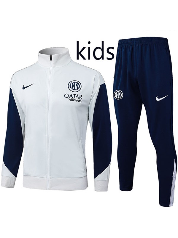 Inter milan jacket tracksuit kids youth training teal uniform children kit 2025-2026