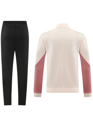 Jordan paris saint-germain veste de football vêtements de sport rose clair survêtement noir combinaison à fermeture éclair complète kit d'entraînement pour hommes manteau de football en plein air 2024-2025