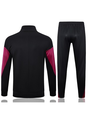 Jordan paris saint-germain jacket football sportswear tracksuit full zipper men's training black kit outdoor soccer coat 2024-2025