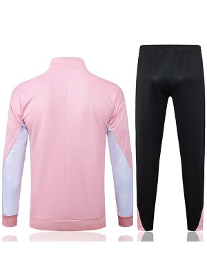 Jordan paris saint-germain jacket football sportswear tracksuit full zipper men's training pink black kit outdoor soccer coat 2024-2025
