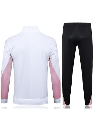 Jordan paris saint-germain veste de football vêtements de sport survêtement fermeture éclair complète hommes blanc noir kit d'entraînement manteau de football en plein air 2024-2025