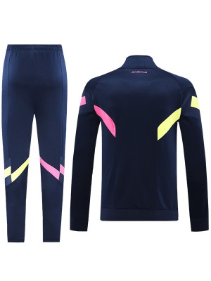 Juventus jacket football sportswear blue navy tracksuit full zipper suit men's training kit outdoor soccer coat 2024-2025