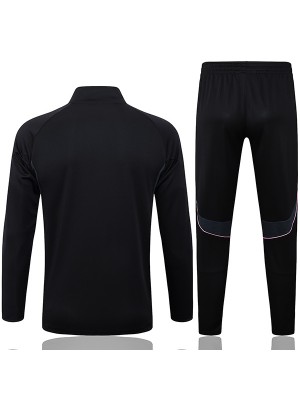 Juventus veste de football survêtement de sport fermeture éclair complète uniforme pour homme kit d'entraînement noir manteau de football extérieur 2025-2026