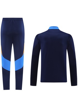 Juventus jacket football sportswear tracksuit full zipper men's training navy kit outdoor soccer coat 2024-2025