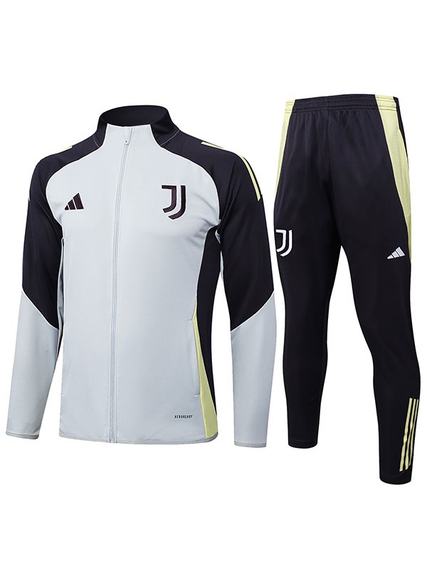 Juventus veste de football survêtement de sport fermeture éclair complète uniforme pour homme blanc noir kit d'entraînement manteau de football extérieur 2025-2026