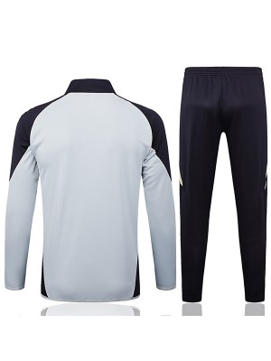 Juventus veste de football survêtement de sport fermeture éclair complète uniforme pour homme blanc noir kit d'entraînement manteau de football extérieur 2025-2026