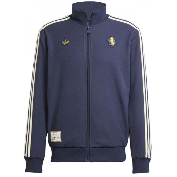 Juventus veste coupe-vent survêtement zippé indigo d'entraînement homme 2025-2026