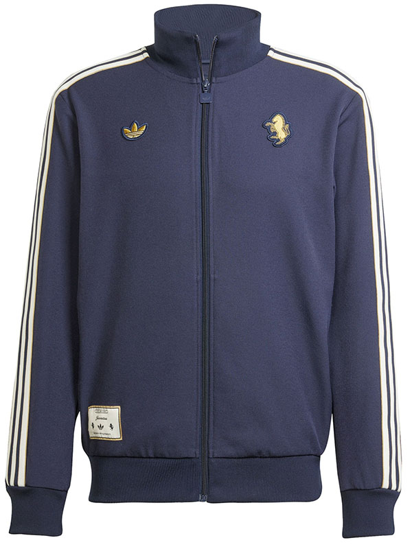 Juventus veste coupe-vent survêtement zippé indigo d'entraînement homme 2025-2026