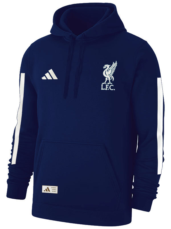Liverpool veste capuche survêtement manteau indigo d'entraînement pour homme 2025-2026