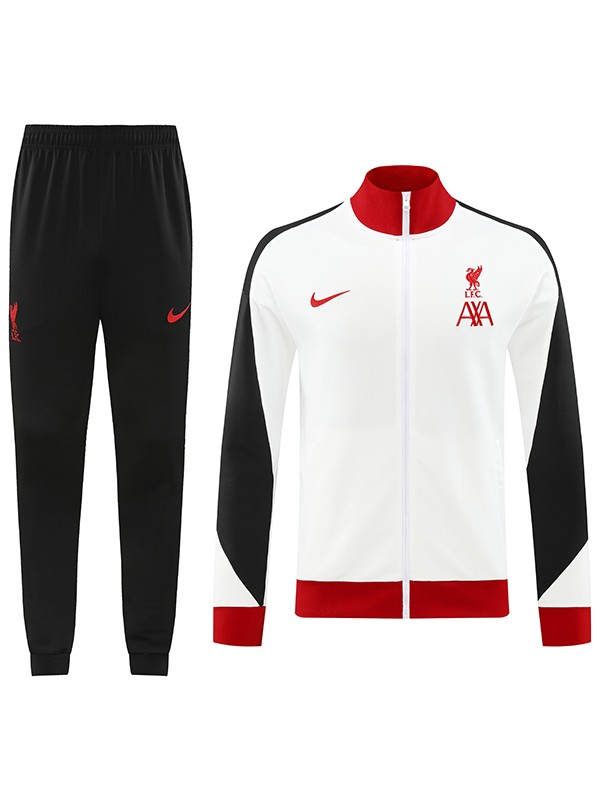 Liverpool jacket football sportswear tracksuit full zipper men's training white kit outdoor soccer coat 2024-2025