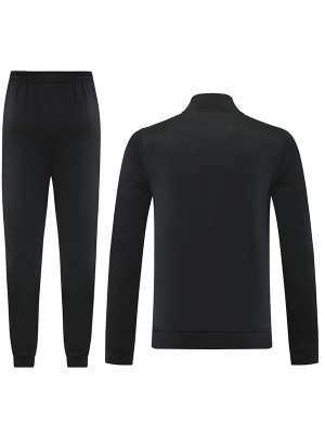 Manchester united veste de football survêtement de sport fermeture éclair complète uniforme pour hommes kit d'entraînement noir manteau de football extérieur 2025-2026