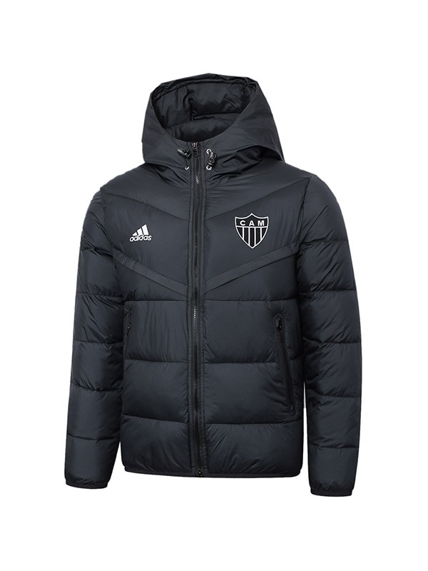 Mineiro hoodie cotton-padded jacket football sportswear tracksuit full zipper men's training black kit outdoor soccer coat 2024