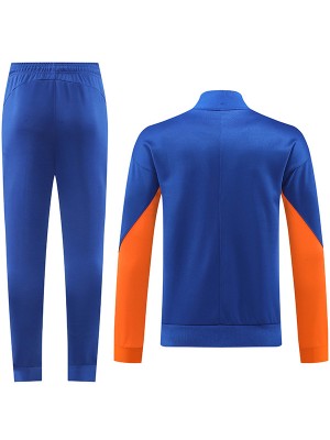 Nethlan jacket football sportswear tracksuit full zipper men's training kit blue outdoor uniform soccer coat 2024-2025