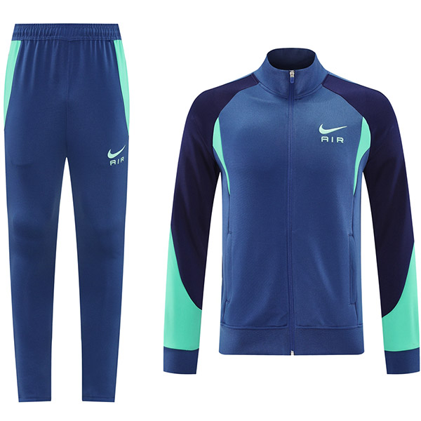 Nik veste de football vêtements de sport survêtement fermeture éclair complète kit d'entraînement bleu ciel pour hommes manteau de football en plein air 2025-2026