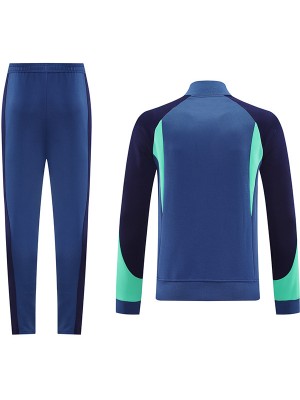 Nik veste de football vêtements de sport survêtement fermeture éclair complète kit d'entraînement bleu ciel pour hommes manteau de football en plein air 2025-2026