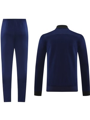 NK veste de survêtement de football uniforme bleu marine avec fermeture éclair intégrale ensemble d'entraînement pour homme veste de football d'extérieur 2025-2026