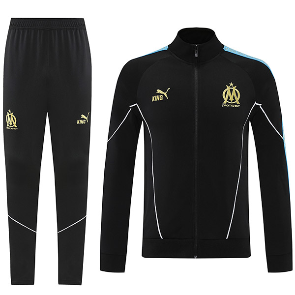 Olympique de Marseille veste survêtement noire tenue d'entraînement homme 2025-2026