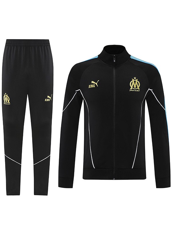 Olympique de Marseille veste survêtement noire tenue d'entraînement homme 2025-2026