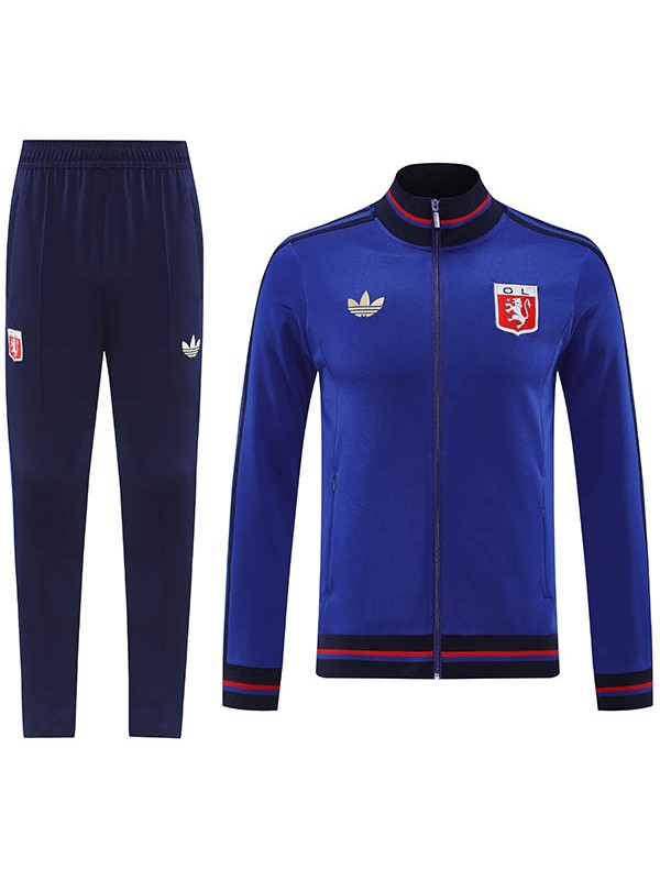 Olympique Lyonnais veste de survêtement bleue tenue d'entraînement homme 2025-2026