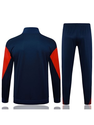 Paris saint-germain veste de football sportswear survêtement bleu foncé rouge full zip uniforme homme kit d'entraînement abricot extérieur football manteau 2025-2026