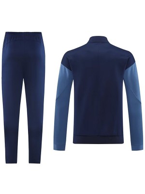 Paris saint-germain veste de football survêtement de sport fermeture éclair complète kit d'entraînement bleu marine pour homme manteau de football extérieur 2025-2026