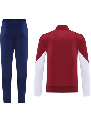 Paris Saint-Germain veste de football survêtement de sport fermeture éclair complète uniforme pour homme kit d'entraînement rouge et bleu marine manteau de football extérieur 2025-2026
