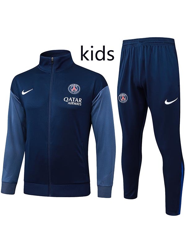 Paris saint-germain veste de survêtement noire pour enfant tenue d'entraînement jeunes Équipement 2025-2026
