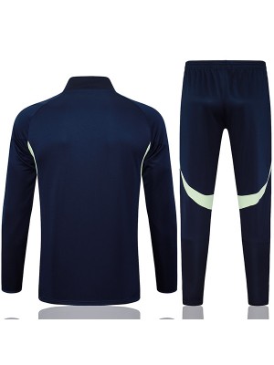 Real Madrid veste de football survêtement de sport fermeture éclair complète bleu marine bleu sarcelle uniforme kit d'entraînement pour hommes manteau de football extérieur 2025-2026
