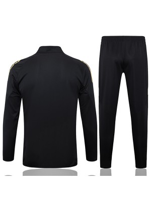 Real madrid veste de football survêtement de sport fermeture éclair complète uniforme pour homme kit d'entraînement noir manteau de football extérieur 2025-2026