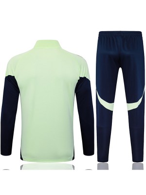 Real Madrid veste de football survêtement de sport fermeture éclair complète uniforme pour homme kit d'entraînement vert manteau de football extérieur 2025-2026