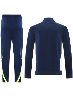Real madrid veste de football survêtement de sport fermeture éclair complète uniforme pour homme bleu marine blanc kit d'entraînement manteau de football extérieur 2025-2026