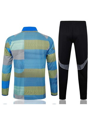 Real madrid veste de football survêtement vêtements de sport fermeture éclair intégrale tenue d'entraînement homme bleu-vert veste de football d'extérieur 2025-2026