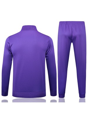 Real madrid veste de football survêtement de sport fermeture éclair complète uniforme pour homme kit d'entraînement violet manteau de football extérieur 2025-2026