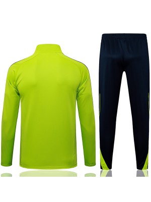 Real Madrid veste de football survêtement de sport vert fermeture éclair complète uniforme pour homme kit d'entraînement manteau de football extérieur 2025-2026