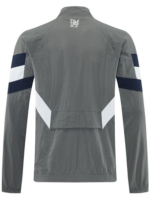 Real madrid veste coupe-vent survêtement gris d'entraînement homme 2025-2026