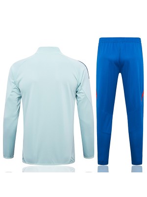 Spain jacket football sportswear tracksuit full zipper men's training kit light green outdoor uniform soccer coat 2024-2025