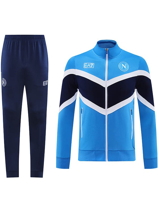 SSC napoli veste survêtement bleue tenue enfant uniforme junior mini-kit d'entraînement 2025-2026