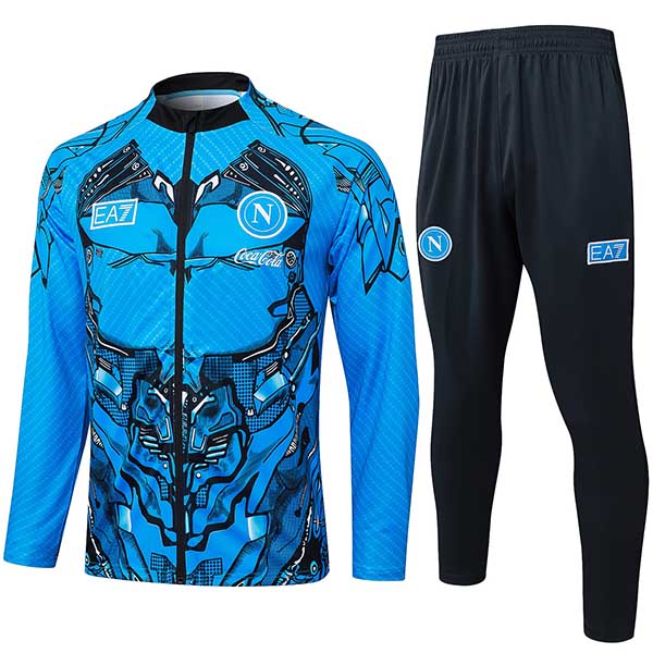 SSC Napoli veste football sportswear survêtement fermeture éclair complète manteau de football extérieur kit d'entraînement or homme 2025-2026