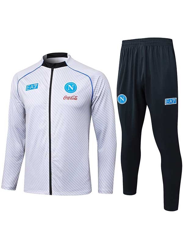 SSC napoli veste de sport de football survêtement fermeture éclair complète vert noir kit d'entraînement manteau de football en plein air 2025-2026