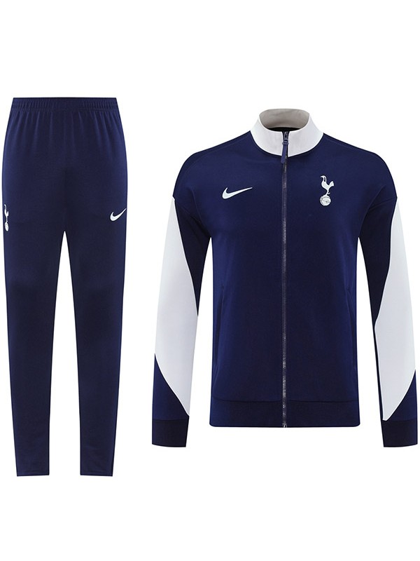 Tottenham Hotspur veste de football survêtement de sport fermeture éclair complète kit d'entraînement violet pour homme manteau de football extérieur 2025-2026