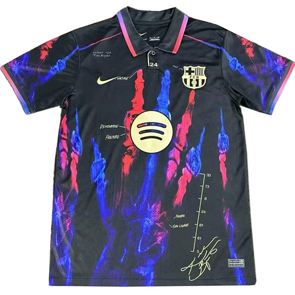 Barcelona maillot de football édition spéciale pour adulte uniforme de football noir et bleu pour homme haut de sport 2025-2026
