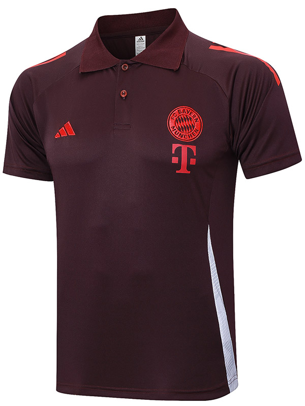 Bayern Munich polo jersey training red uniform men's soccer sportswear football kit tops sports shirt 2024-2025