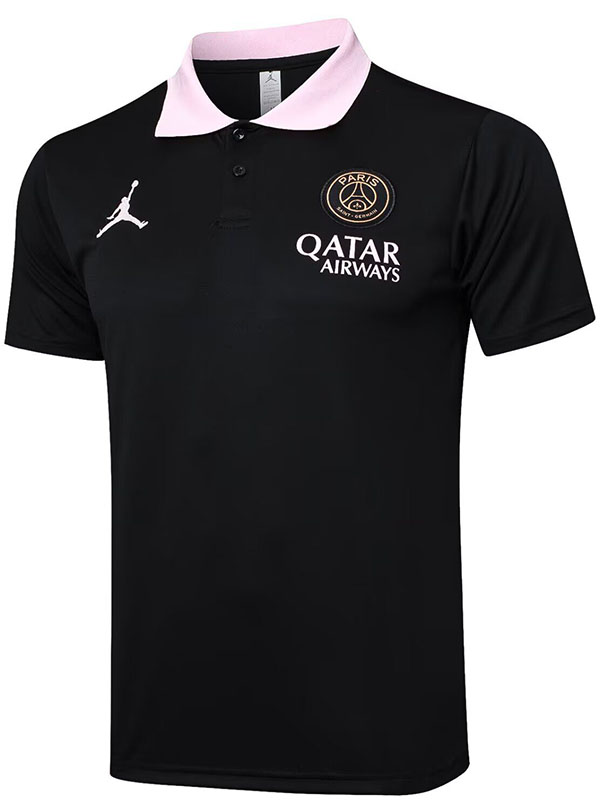 Jordan paris saint-germain polo jersey black training soccer uniform men's sportswear football kit tops sport shirt 2024-2025
