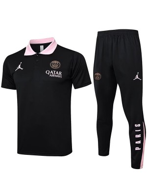 Jordan paris saint-germain polo jersey black training soccer uniform men's sportswear football kit tops sport shirt 2024-2025