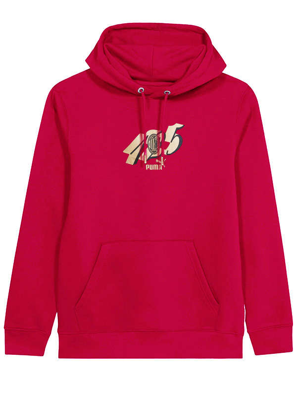 AC milan veste à capuche 125e anniversaire vêtements de sport de football survêtement d'entraînement pour hommes kit rouge manteau de football en plein air 2025-2026